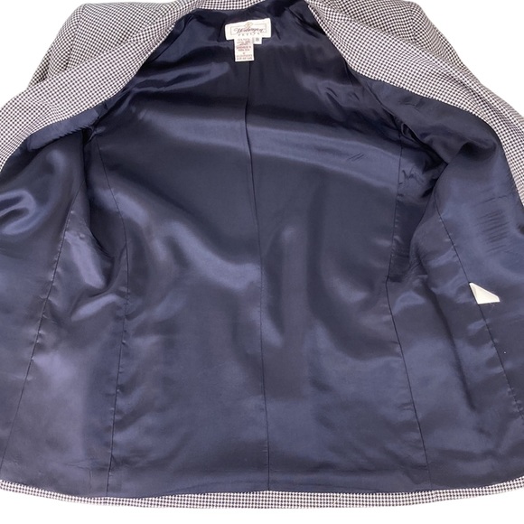 Vintage Worthington Navy Houndstooth Boyfriend Blazer - Picture 7 of 12